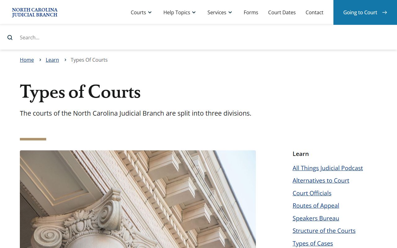 Bladen County court dockets North Carolina court types overview