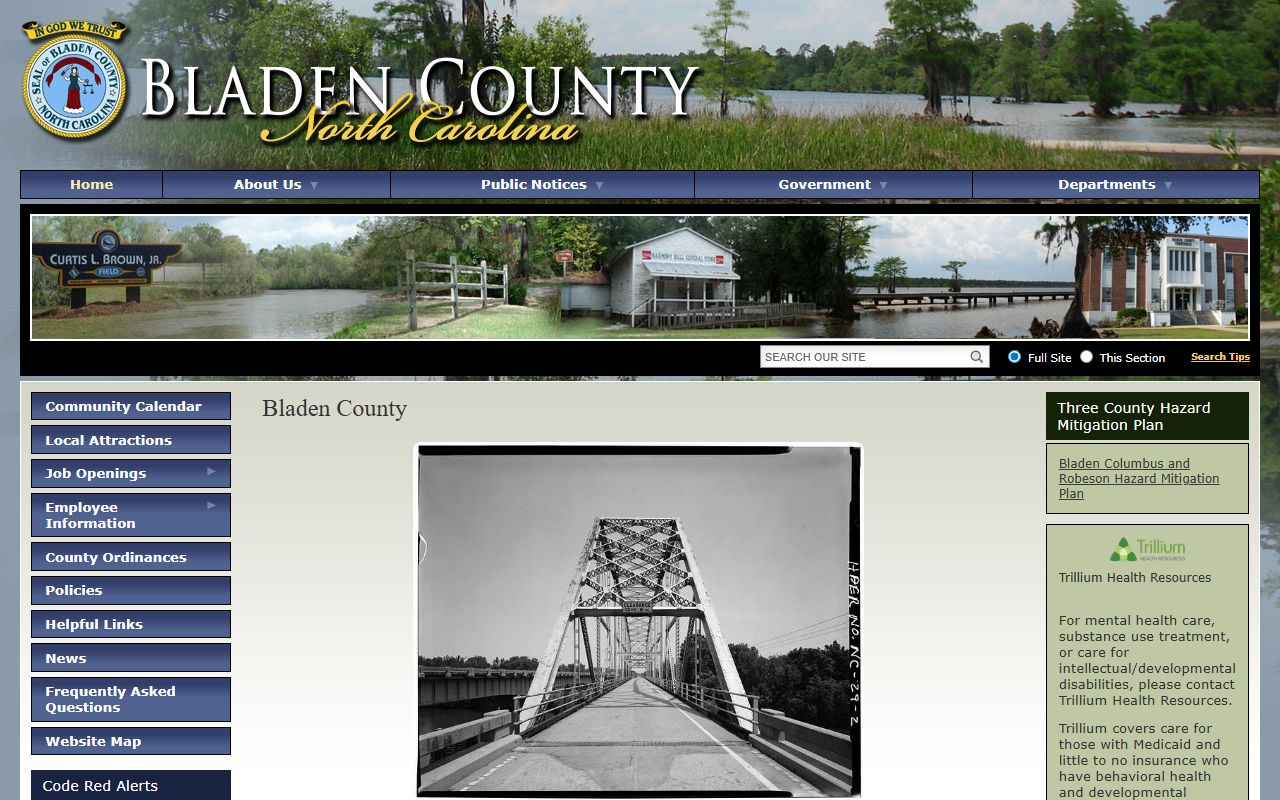 Bladen County court records county government home page