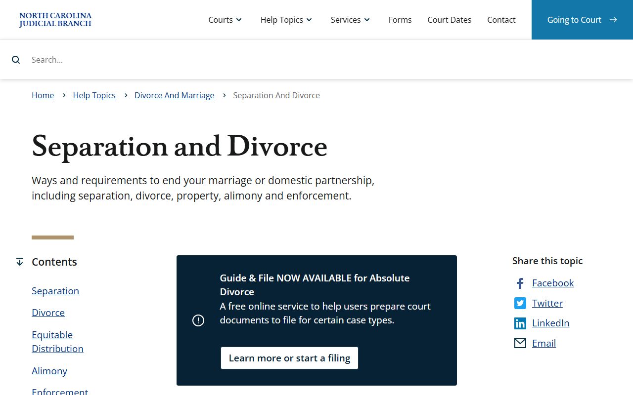 Bladen County divorce records separation and divorce help topic