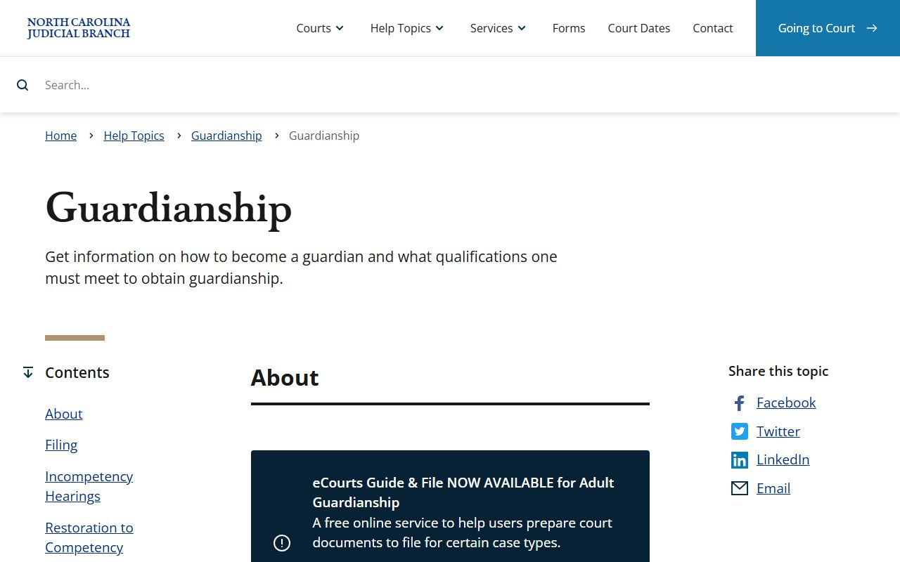 Bladen County probate records guardianship help topic