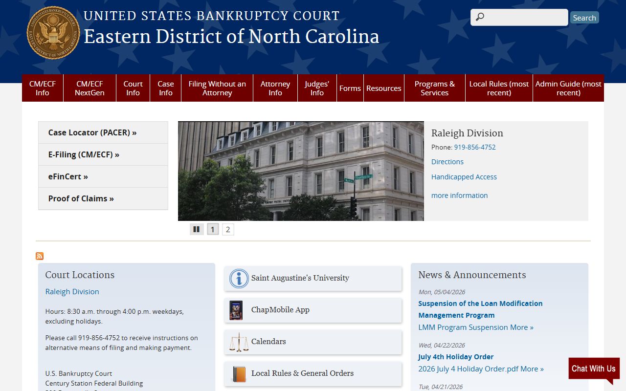 Bladen County probate records Eastern District bankruptcy court page